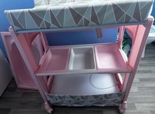 Pink, baby changing table with bath great condition, shows usage on bath only