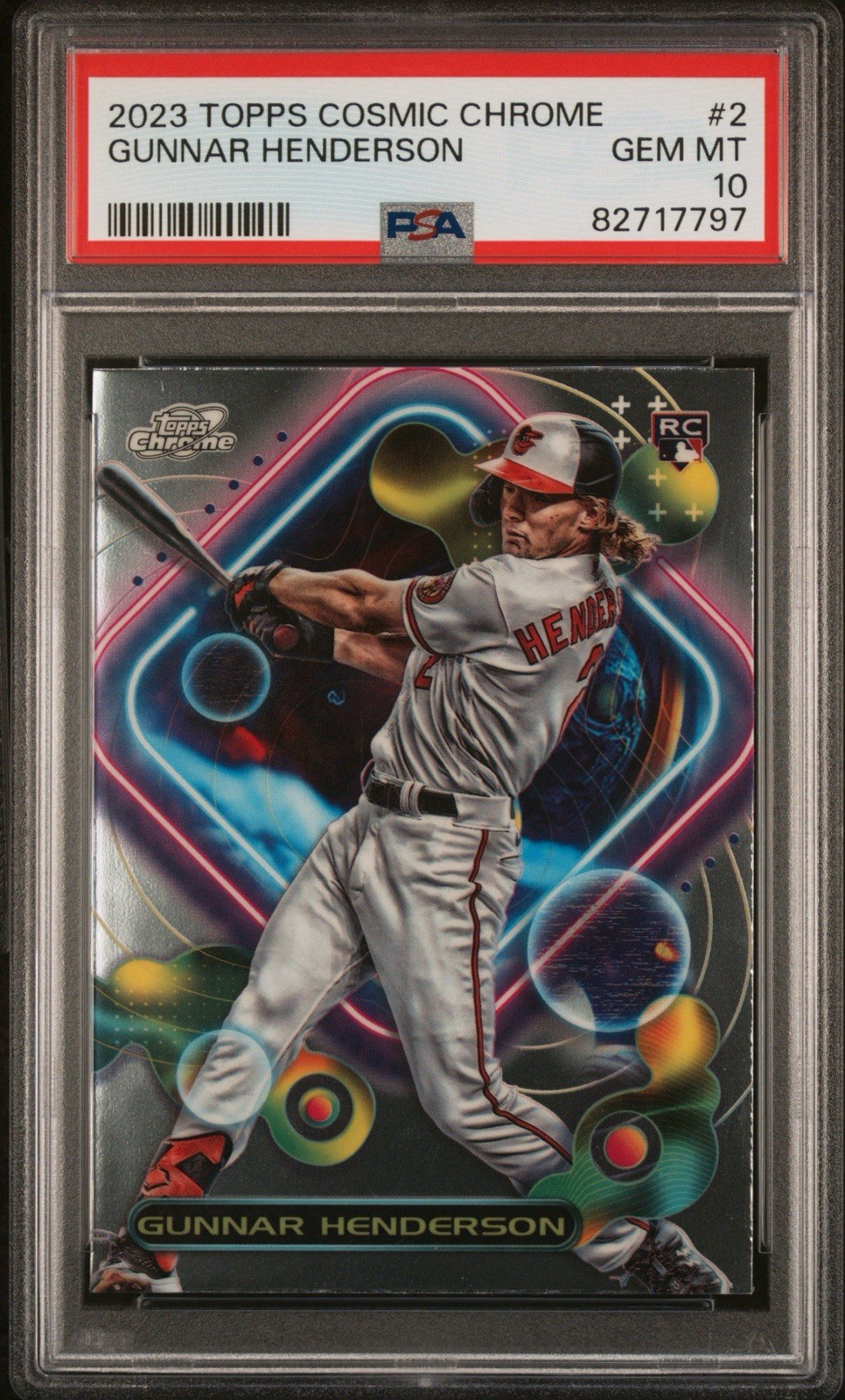 2023 Topps Cosmic Chrome - #2 Gunnar Henderson (RC) Baltimore Orioles PSA 10
