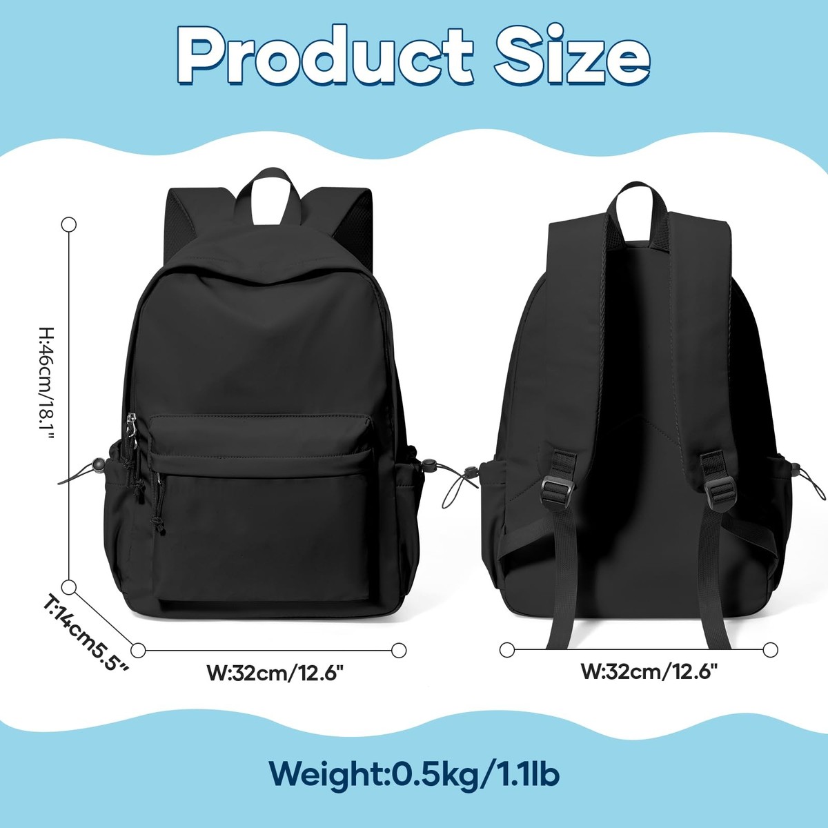 best budget anti theft laptop backpack for travel SHRRADOO Men Women, College High Schoolbag livescopesystems on size restrictions for Size:Lagoon blue 4-6wt What?! St. Croix Rods
