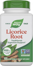 Licorice Root, Traditional Digestive Support Supplement , 900 Mg per 2-Capsule S