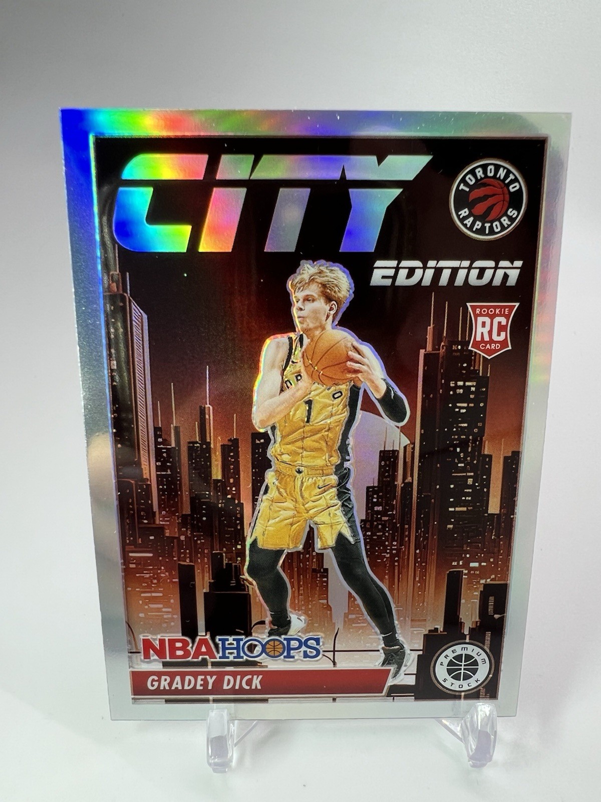 2023-24 Hoops Premium Stock - City Edition Silver Prizm #6 Gradey Dick (RC)
