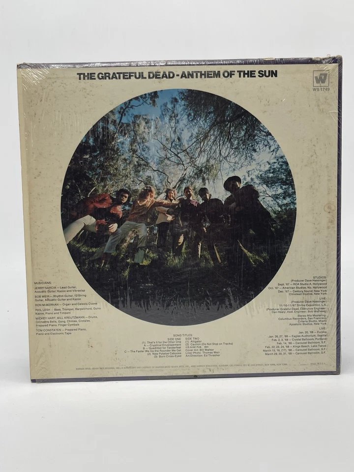 THE GRATEFUL DEAD ANTHEM OF THE SUN 12" LP VG+ VINYL FIRST PRESSING W1749 SHRINK - Image 2 of 4