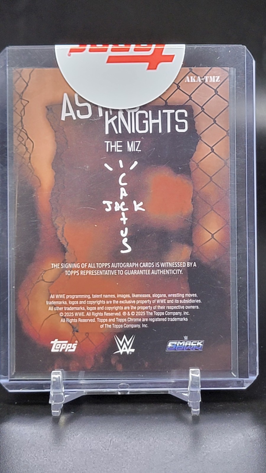 2025 Topps WWE Cactus Jack The Miz Astro Knights Auto AKA-TMZ view 2