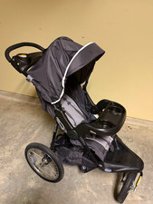 Baby Trend Expedition Jogger 3-Wheel Stroller Canopy Cup Holder Black/Gray