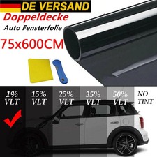 Tönungsfolie Scheibenfolie Sonnenschutzfolie 75 x 300cm Tiefschwarz 1% VLT