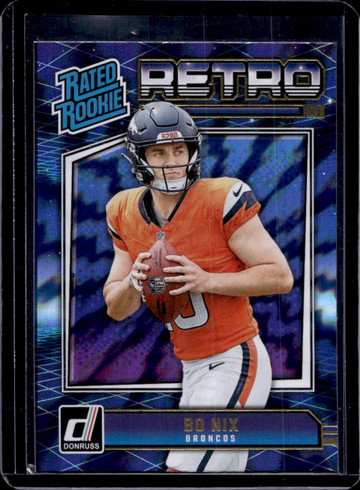 2024 Donruss Bo Nix Retro Rated Rookie #19 Broncos