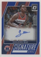 2017 Panini Donruss Optic Signature Series Blue Prizm 1/25 Sheldon Mac Auto 2u3
