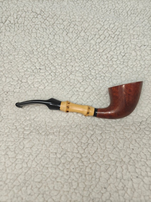 Stanwell Smooth Bamboo-Shank Danish Freehand Horn / Bent Dublin Estate Pipe