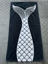 Emily  Meritt Pottery Barn Teen Mermaid Beach Towel Black  White