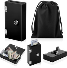 Acrylic Box for Gambler, Winners Bank Portable Safe Casino Money Pocket Sized...