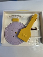Vintage Fisher Price Music Box Record Player w/ Records Tested Works