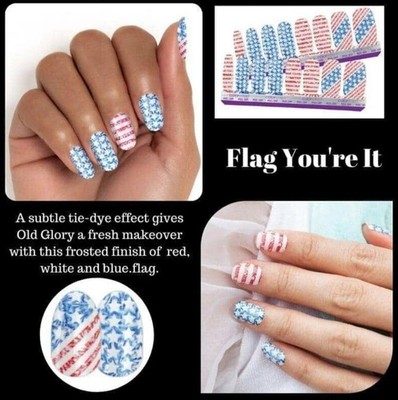 Color Street Nail Polish Strips, Flag You're It, PATRIOTIC, New In Box, READ!!!