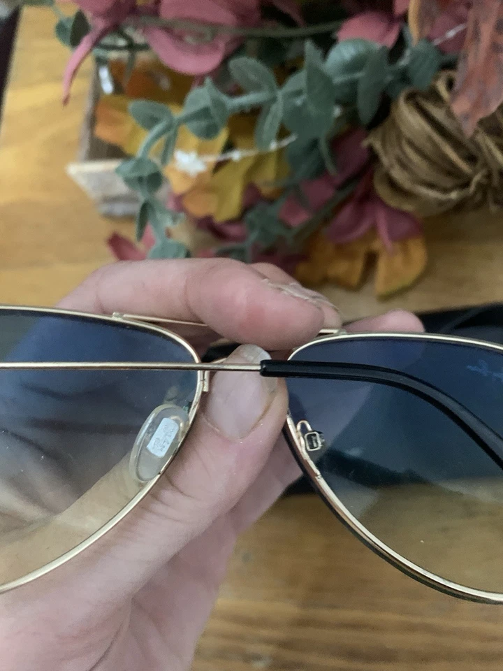 Ray-Ban RB3025 Aviator Sunglasses Gold Arista Pink Silver  Lens 55mm Case, photo 4 of 5