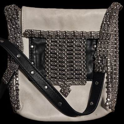 Sergio Gutierrez Women's Liquid Metal White Crossbody Bag