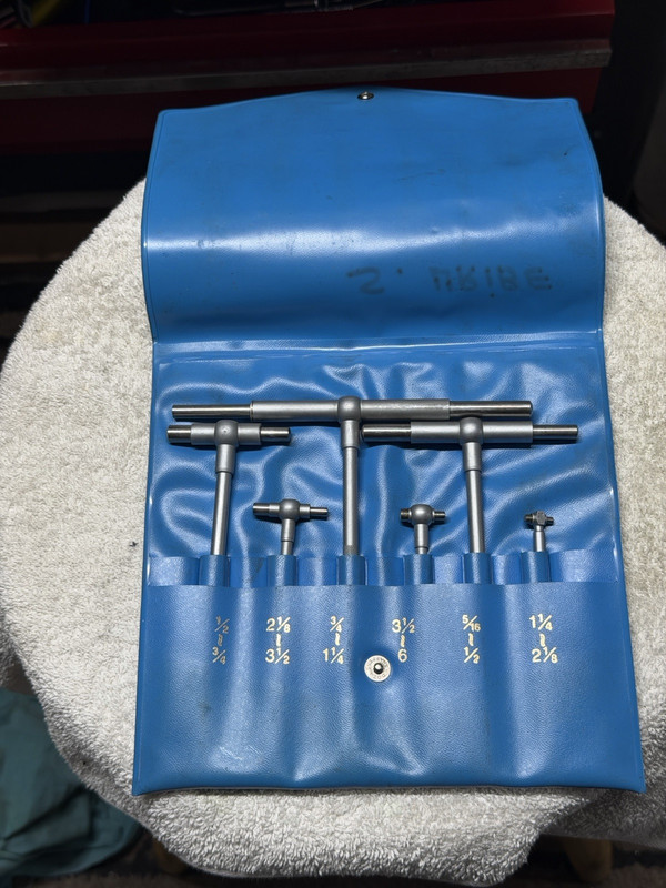 Telescopic Gage Set 6 Piece, 5/16" - 6" W/ Case, Made in The USA, Excellent Cond