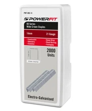 PowerFit 14mm 80 Series Wide Crown Electro-Galvanised Staple - 2000 Pack