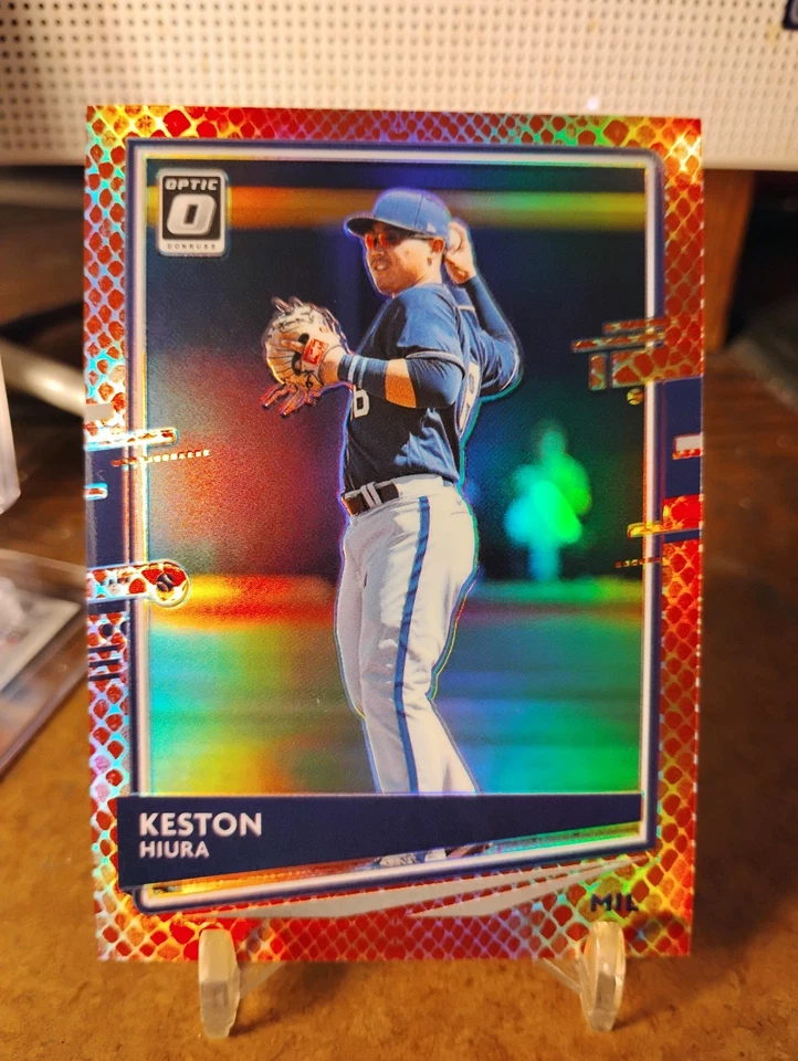 2020 Donruss Optic Red Dragon /88 Prizm Keston Hiura Brewers - Image 2 of 4
