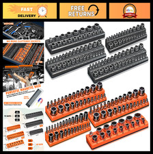 Magnetic Socket Organizer Set - 8-piece Tool Holders For 14 38 12 Drive