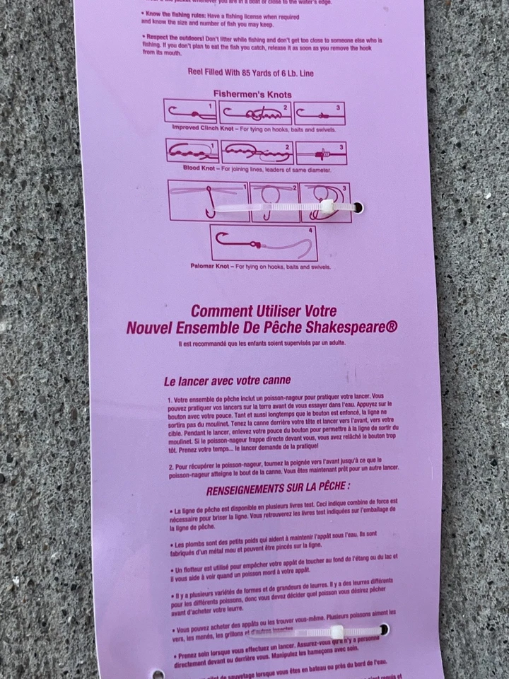 Barbie Girls Fishing Kit All In One Rod & Reel Pink Pole. Shakespeare, NIP (F59) - Image 2 of 4