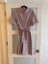 Isaac Mizrahi for Target, striped shirtdress, Sz 12, silk/cotton