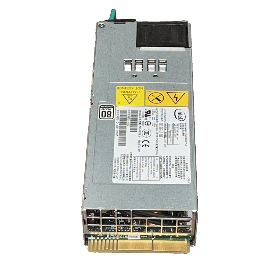Intel E98791-0xx DPS-750XB A HOT-SWAP 80+ PLATINUM 750Watt Server Netzteil - Image 2 of 3