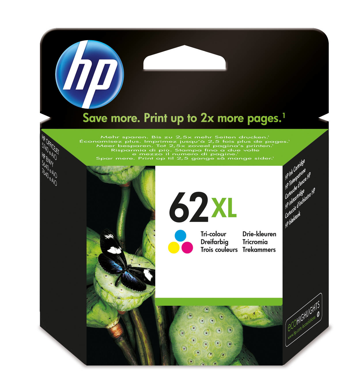 HP 62XL Cartuccia a inchiostro della stampante a colori tricolore