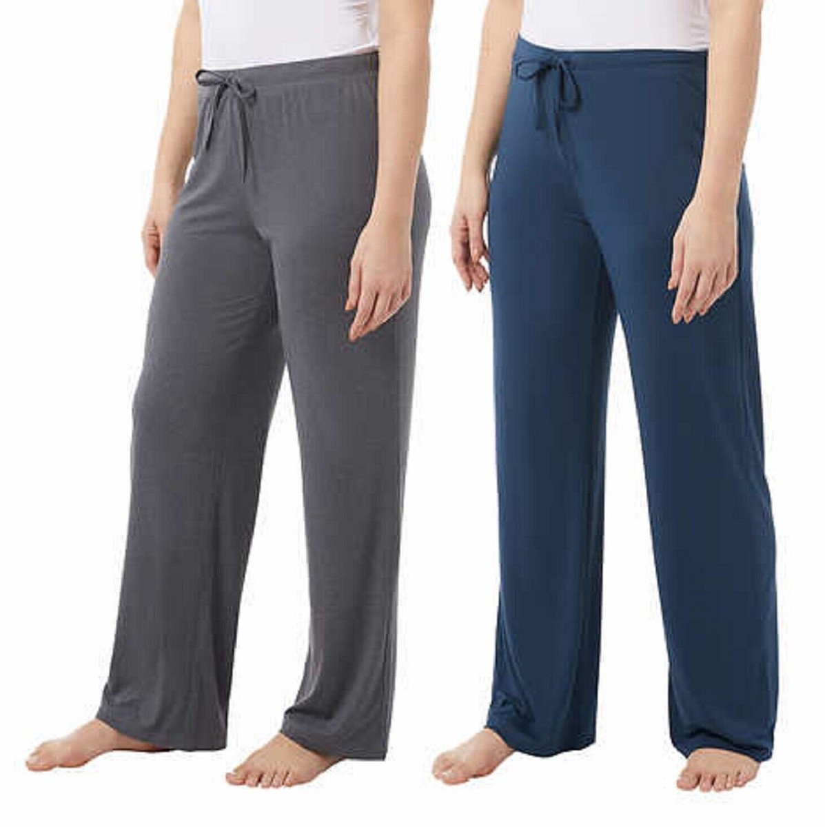 Blue 32° Degrees Cool Women's soft comfort pull-on ankle length travel pants