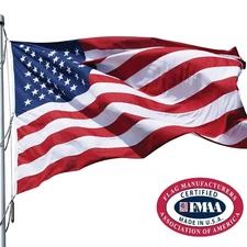 Outdoor Nylon American Flags - Made in USA Available From 2'x3' to 30'x60', FMAA