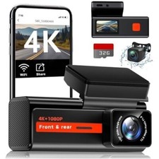 Dash Cam Front and Rear, 4k 1080P Dual Dash Camera for Cars, Veement S80 WiFi