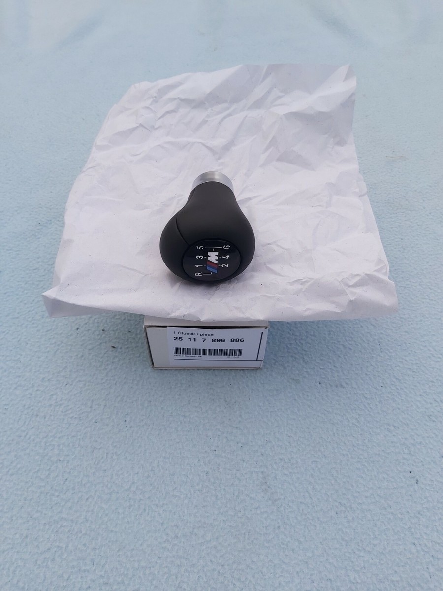BMW E46, E60, E63, E64 LEATHER SHIFT KNOB, 6 SPEED, BRAND