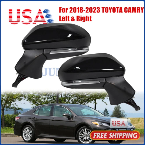 For 2018-2023 Toyota Camry Left & Right Side Mirror w/ Power Heated Turn Signal