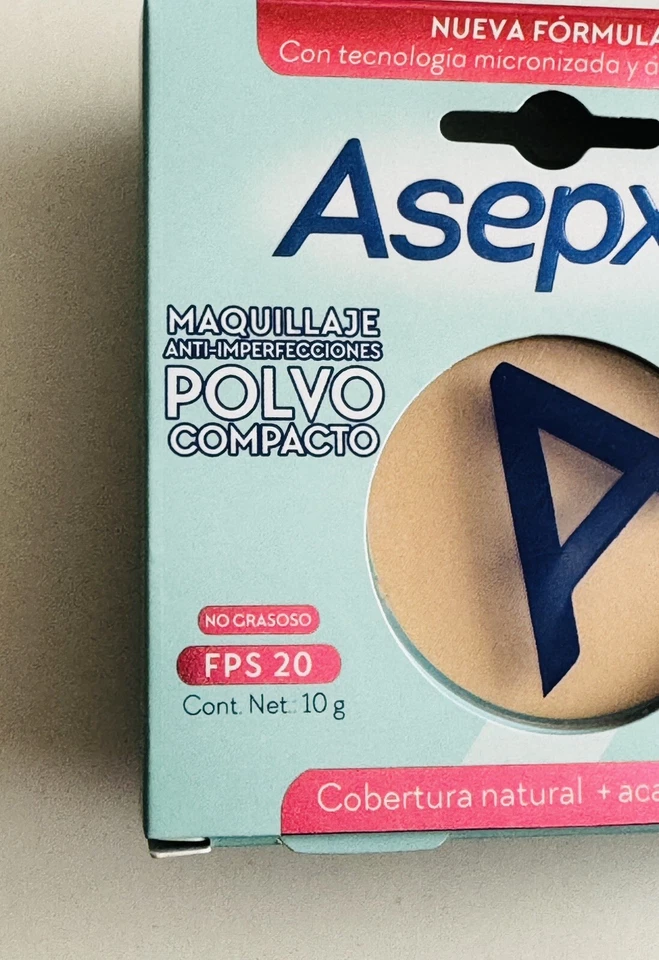 Maquillaje En Polvo Asepxia Anti Imperfecciones Tono Natural, 10 g, FPS 20 - Image 3 of 4