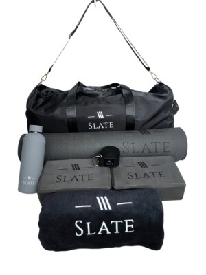 Slate Yoga Mat Set - Complete 7-Piece Yoga Kit
