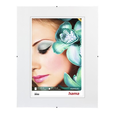 Hama Clip-Fix Rahmenloser Bilderhalter – Mit Glas, Für Fotos Bis 30x40 Cm, Zeitloses Design