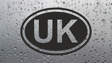 UK United Kingdom 2no Oval Badge European EU Car Window Sticker Van Camper Decal
