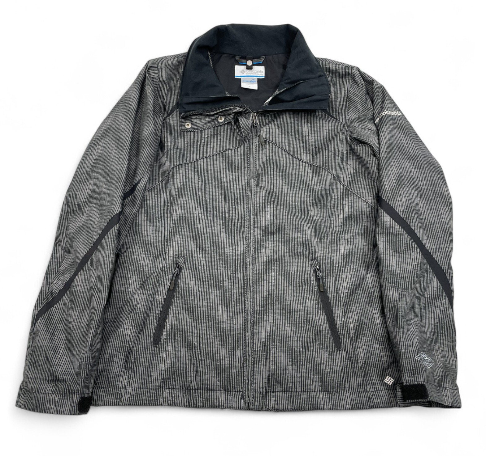 Columbia Men's Omni-Tec Waterproof Breathable Gray Windbreaker Jacket Size M