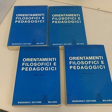 4 volumi Orientamenti filosofici e pedagogici Serie Libri Marzorati 1969