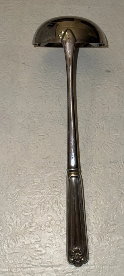 Alden Fiddle Shell Towle Ladle Soup Sterling Silver 925 Handle HH 8" Serving SS - Image 2 of 2
