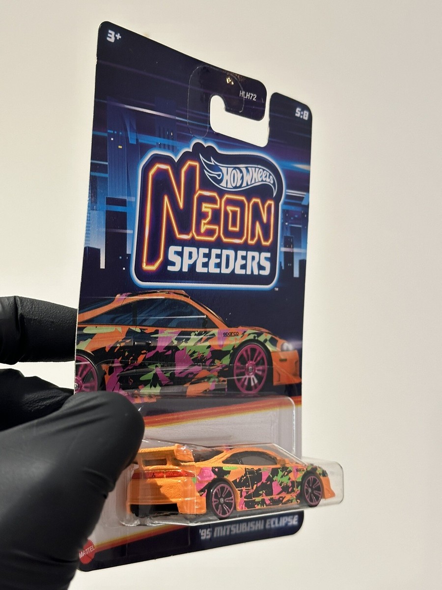 Hot Wheels ‚95 Mitsubishi Eclipse – Neon Speeders Serie, Maßstab 1:64 | Spielzeugauto, Sammlerstück