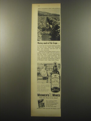 1959 Widmer's Cream Sherry Wine Ad - Making much of the Grape