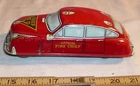MARX OFFICIAL FIRE CHIEF CAR TIN WIND UP TOY 1940s WORKS