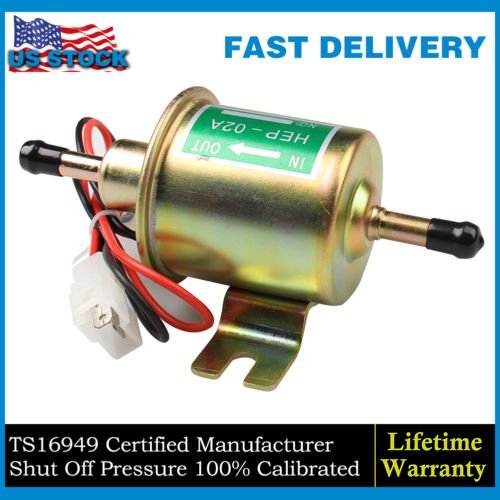 12V Universal Electric Fuel Pump - Low Pressure 4-7 PSI For Petrol Or Diesel