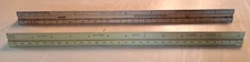 Vintage DIETZGEN USA Wooden Engineering Drafting Triangular Rulers ~ Lot of 2