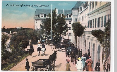 Bermuda; vor dem Hamilton Hotel PPC von Phoenix Drug Co, nicht verschickt, um 1910