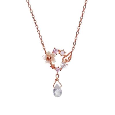 Anime Cardcaptor Sakura Kinomoto Ring Ear Nails Wing Necklace Earrings  Silver