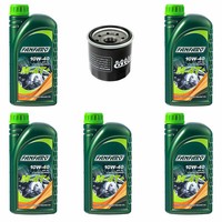MotoröL Set 10W40 5 Liter ÖLfilter MF204 FüR Arctic Cat Kawasaki KVF Yamaha YFM