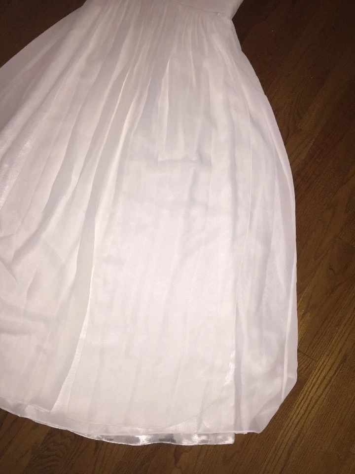 Vestido de novia FAVIANA COUTURE simple y fluido Guazy sin tirantes ELEGANTE SEXY talla 4 Foto 4 de 4