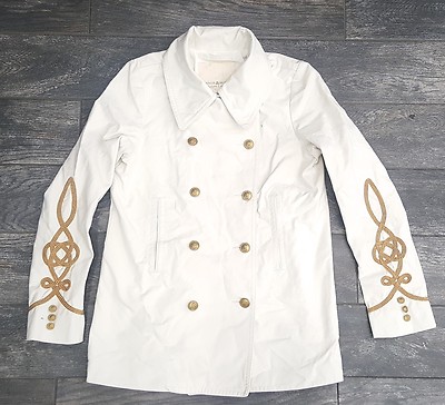Oversized Military Coat Off White