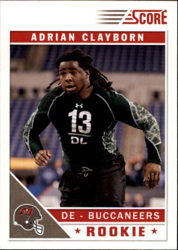 2011 Score Football Card #303 Adrian Clayborn Rookie