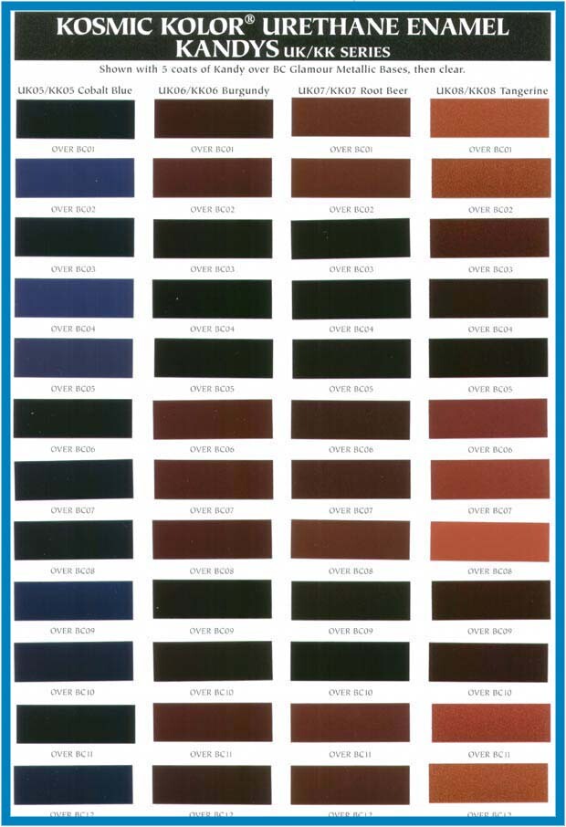 1 QUART COBALT BLUE House of Kolor Kosmic Kolor Urethane Kandy Base Paint UK05 806298341524 eBay